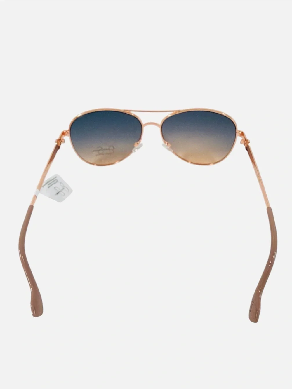 Jessica Simpson J5596 Classic Metal Aviator Sunglasses Rose Gold/Blue
